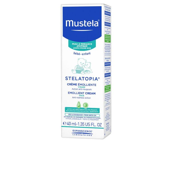 Mustela STELATOPIA Crema Facial Emoliente para Bebés con Piel Atópica, 40 ml 1