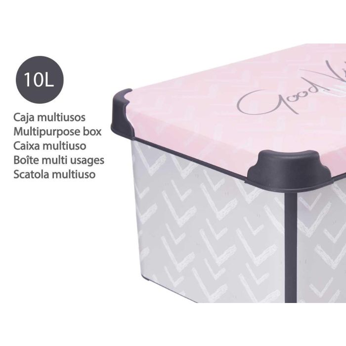 Caja de Plástico Vibes 10L Kipit 22x16x34 cm - Estampado (12 Unidades) 3 Caja de Plástico Vibes 10L Kipit 22x16x34 cm - Estampado (12 Unidades) 3