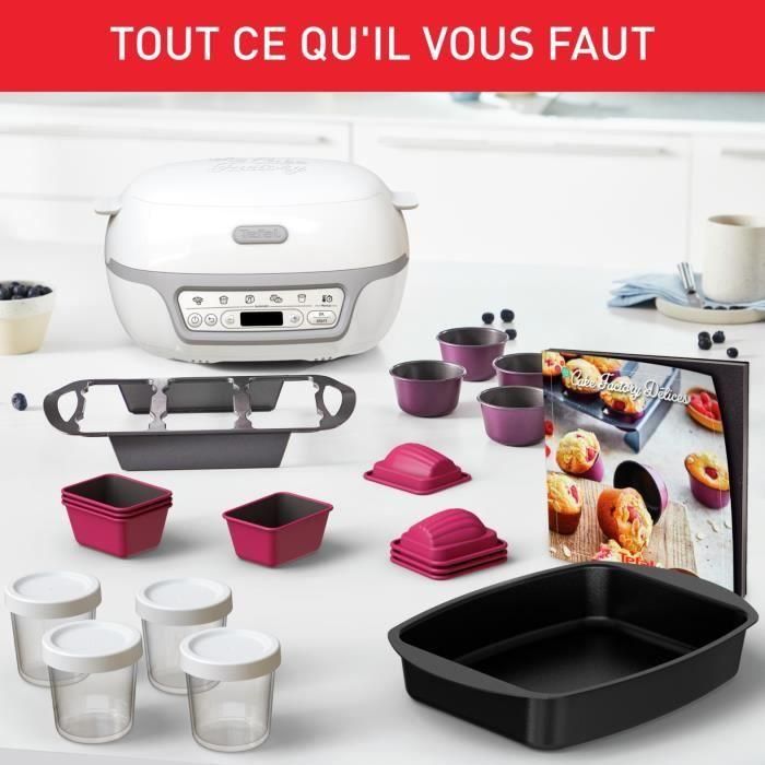 TEFAL KD812110 Cake Factory Délices Dispositivo Silver Cake, 5 programas automáticos + modo manual, Accesorios, Aplicación dedicada 3 TEFAL KD812110 Cake Factory Délices Dispositivo Silver Cake, 5 programas automáticos + modo manual, Accesorios, Aplicación dedicada 3