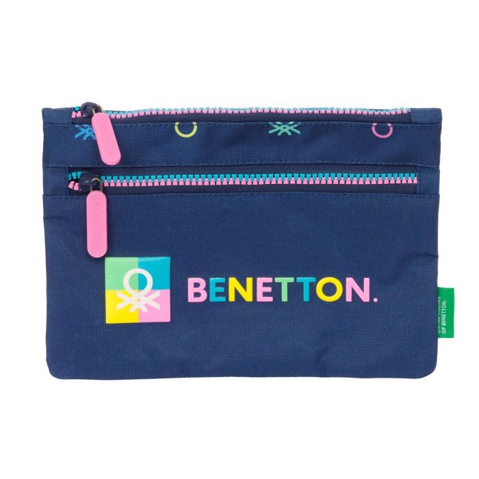 Estuche Escolar Benetton Cool Azul marino 23 x 16 x 3 cm 0 Estuche Escolar Benetton Cool Azul marino 23 x 16 x 3 cm 0