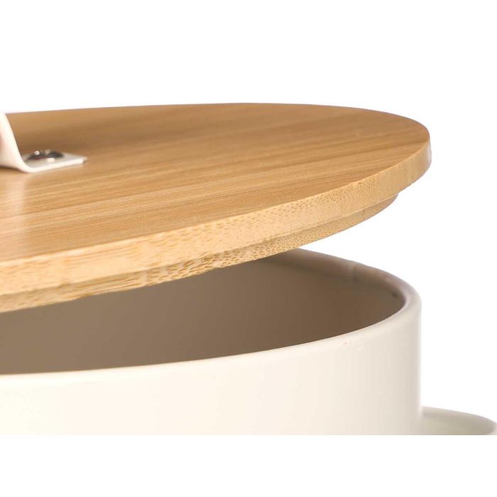 Patatero Tapa Bambu Crema Kinvara 28x21x22cm (4 Unidades) 2