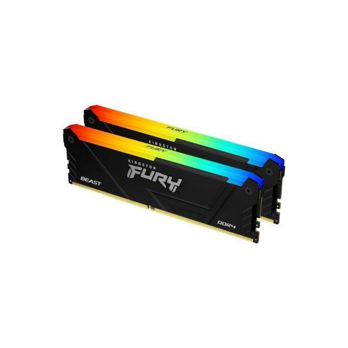 Memoria Kingston Fury Beast Rgb Ddr4 16Gb (Kit 2) 3200Mhz Cl16 - KF432C16BB2AK2/16 Memoria Kingston Fury Beast Rgb Ddr4 16Gb (Kit 2) 3200Mhz Cl16 - KF432C16BB2AK2/16