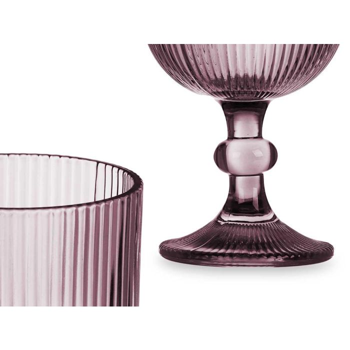 Copa Rosa Rayas 260 ml Vivalto - Vidrio, 7.9x14x7.9 cm (24 Unidades) 3 Copa Rosa Rayas 260 ml Vivalto - Vidrio, 7.9x14x7.9 cm (24 Unidades) 3