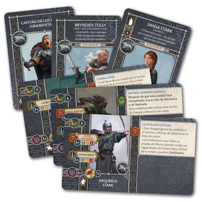 CMON Canción de Hielo y Fuego: Pack de Facción Stark Juego de Miniaturas Cartas Misión Objetivo 1 CMON Canción de Hielo y Fuego: Pack de Facción Stark Juego de Miniaturas Cartas Misión Objetivo 1