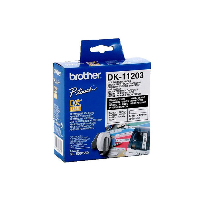Brother Etiquetas Precortadas Para Carpetas 17x87 mm 300 Etiquetas 1