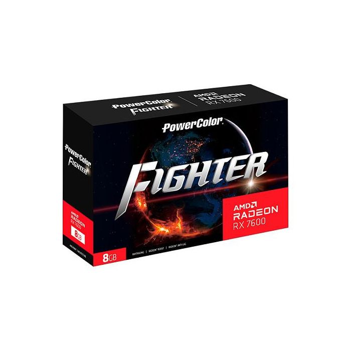 PowerColor Tarjeta Gráfica RX 7600 Fighter Radeon 8GB GDDR6 4