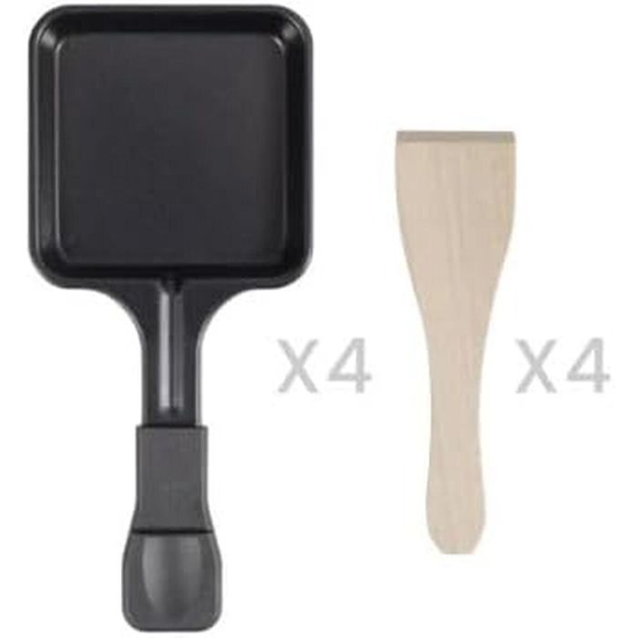 Livoo DOC311 Raclette para 4 personas, 800W, bandeja grill antiadherente extraíble, termostato regulable 6