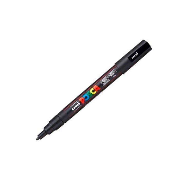 Posca Marcador Pc-3M Punta Cónica 0,9 - 1,3 mm Negro Posca Marcador Pc-3M Punta Cónica 0,9 - 1,3 mm Negro
