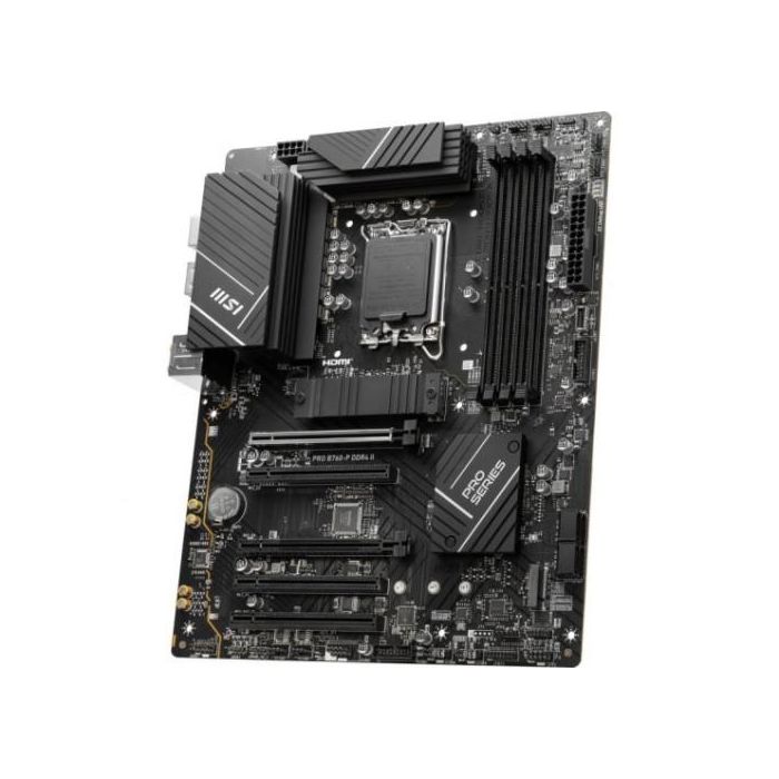 Placa MSI Pro B760-P Ddr4 Ii,Intel,1700,B760,4Ddr4,128Gb,Hdmi+Dp,4Sata+2M.2,4Usb 3.2+2Usb-C,2.5Gb,Atx 2 Placa MSI Pro B760-P Ddr4 Ii,Intel,1700,B760,4Ddr4,128Gb,Hdmi+Dp,4Sata+2M.2,4Usb 3.2+2Usb-C,2.5Gb,Atx 2