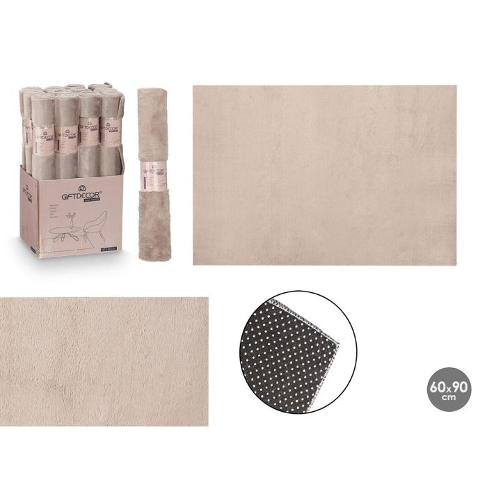 Giftdecor Alfombra Soft de Fieltro 100% Poliéster, Color Beige Oscuro, con 3 cm de Grosor, Medidas 60x90 cm (12 Unidades) Giftdecor Alfombra Soft de Fieltro 100% Poliéster, Color Beige Oscuro, con 3 cm de Grosor, Medidas 60x90 cm (12 Unidades)
