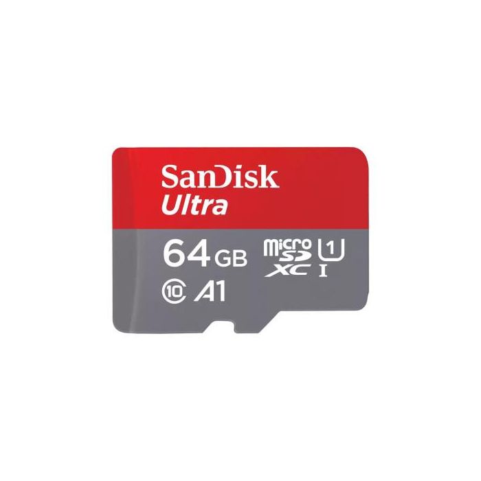 Tarjeta de Memoria SanDisk Ultra 64GB microSD XC con Adaptador/ Clase 10/ 140MBs