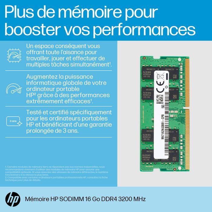 HP Memoria SODIMM 16GB DDR4 3200 MHz para Laptop, Mejora de Rendimiento y Capacidad 3 HP Memoria SODIMM 16GB DDR4 3200 MHz para Laptop, Mejora de Rendimiento y Capacidad 3