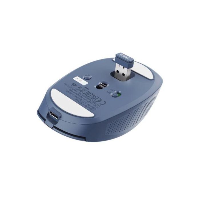 Ratón Inalámbrico por Bluetooth Trust Ozaa Compact Wireless/ Batería recargable/ Hasta 3200 DPI/ Azul 4 Ratón Inalámbrico por Bluetooth Trust Ozaa Compact Wireless/ Batería recargable/ Hasta 3200 DPI/ Azul 4