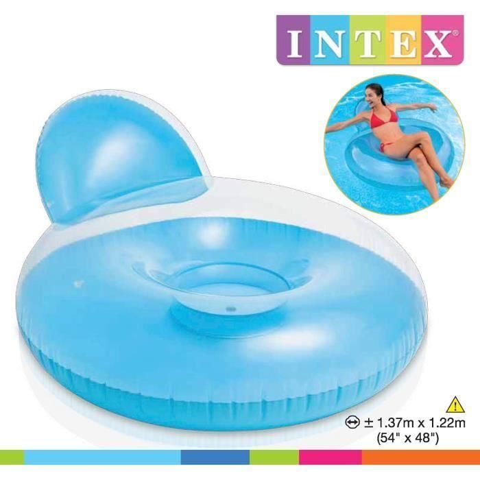 Intex 58889 Sillón Hinchable Colchoneta Circular 137x122 cm con Respaldo Vinilo Resistente para Piscina y Playa Colores Surtidos 1 Intex 58889 Sillón Hinchable Colchoneta Circular 137x122 cm con Respaldo Vinilo Resistente para Piscina y Playa Colores Surtidos 1