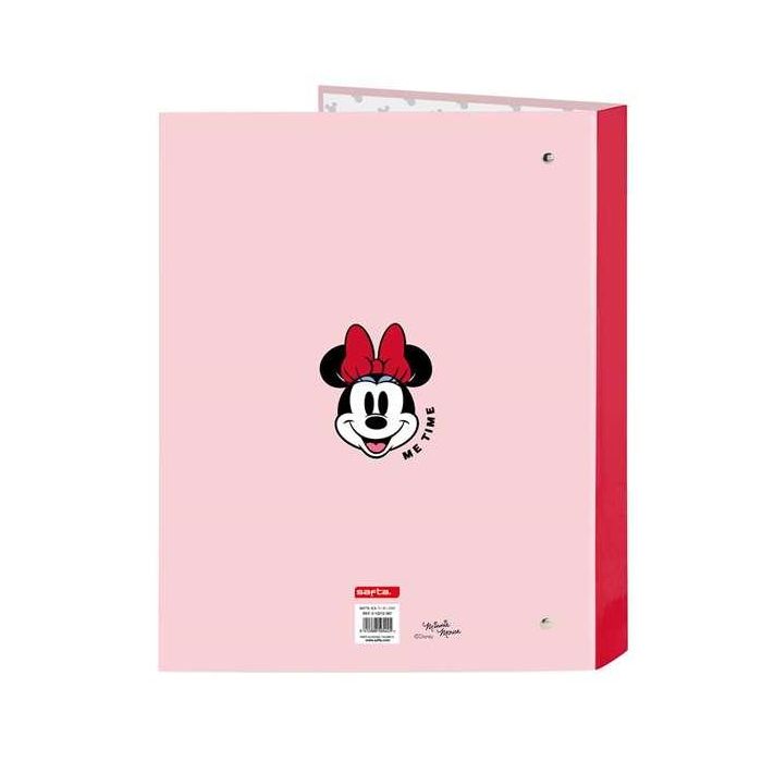 Carpeta de anillas Minnie Mouse Me time Rosa A4 (26.5 x 33 x 4 cm) 1 Carpeta de anillas Minnie Mouse Me time Rosa A4 (26.5 x 33 x 4 cm) 1