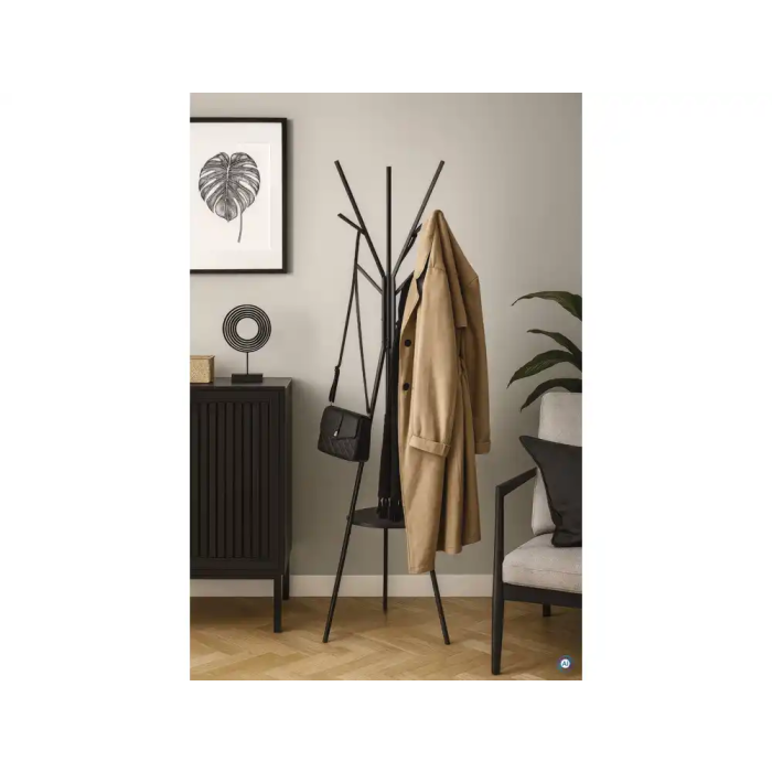 Maul Perchero Avalon Pie 9 Colgadores Negro 1800x310 mm 1