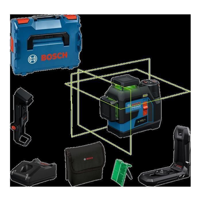 Bosch Professional Láser de Línea GLL 12V-100-33 CG 3 Líneas 360° Alcance 100m con Maletín L-BOXX
