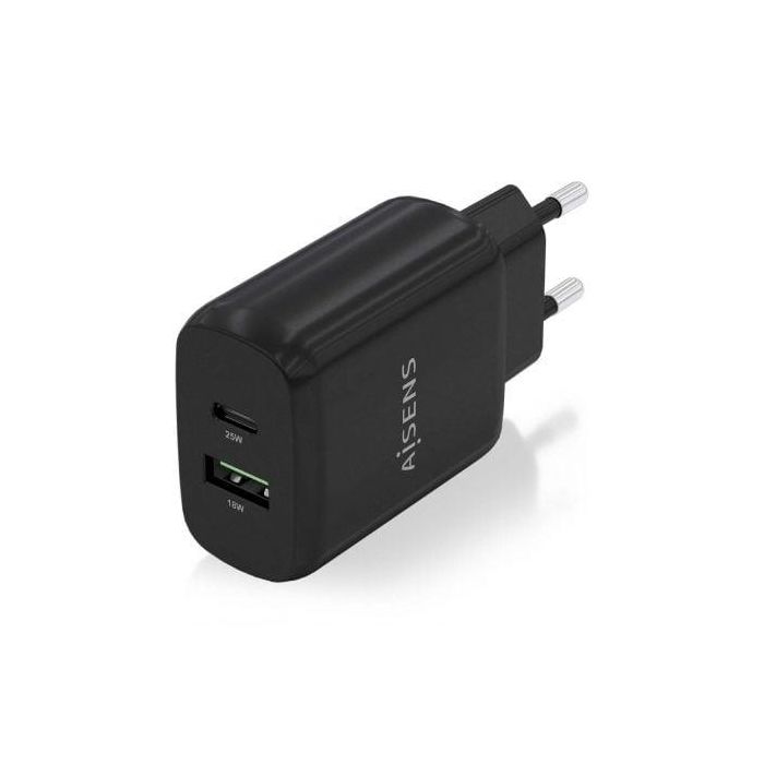 Cargador de Pared Aisens A110-0759/ 1xUSB Tipo-C/ 1xUSB/ 25W 1 Cargador de Pared Aisens A110-0759/ 1xUSB Tipo-C/ 1xUSB/ 25W 1