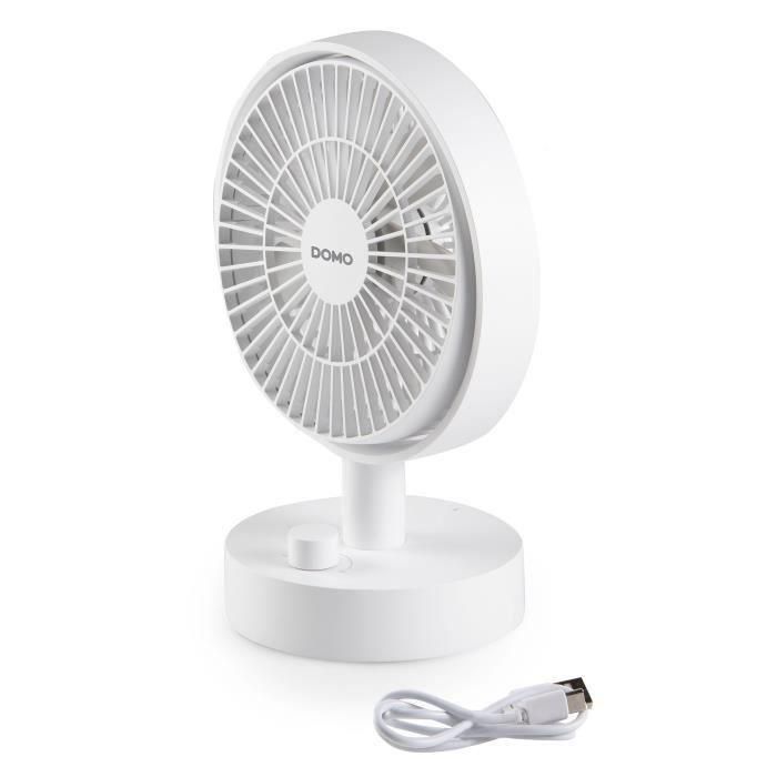 Domo DOM5411397173164 Ventilador de mesa con batería Li-ion 5V Recargable USB 15 cm de diámetro 10 velocidades