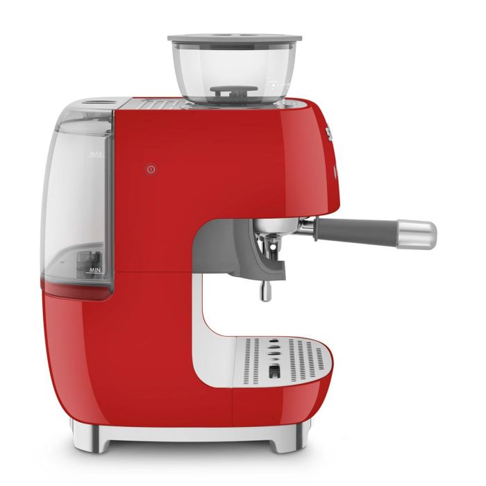 Smeg Espresso Machine 50'Style With Integrated Grinder Red EGF03RDEU 2