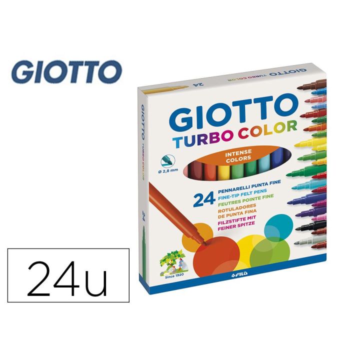 Giotto Rotuladores Turbo Color Surtidos Estuche 24 Ud