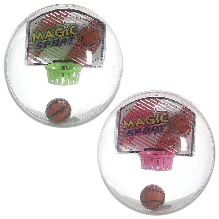 Mister Gadget Bola Juego de Baloncesto con Luces y Sonidos, Incluye Pilas LR44, Colores Surtidos (Rosa, Verde), d.7,5 cm 2