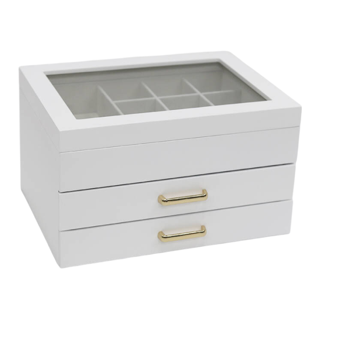 Joyero Tradicional DKD Home Decor Blanco 18 x 15.5 x 26.5 cm 1