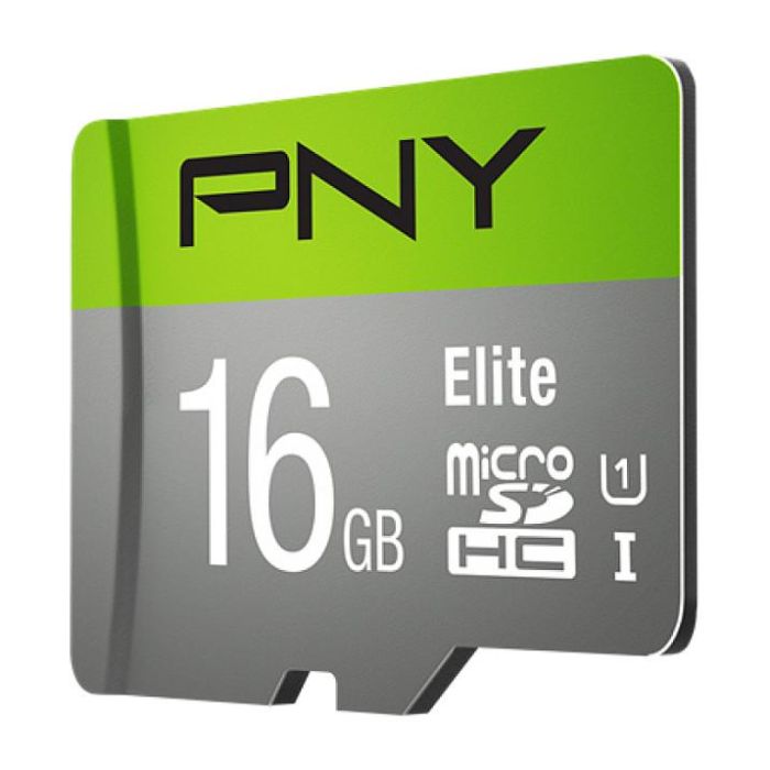 PNY Tarjeta MicroSDHC Elite de 16GB Clase 10 UHS-I 85MB/s con Adaptador
