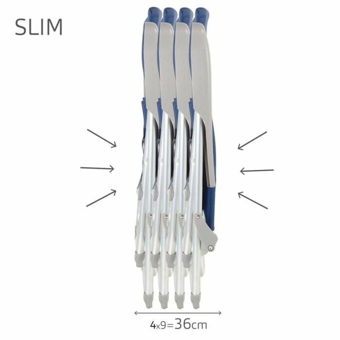 Silla plegable slim aluminio 6 posiciones con asas 47x56x89cm 3 Silla plegable slim aluminio 6 posiciones con asas 47x56x89cm 3
