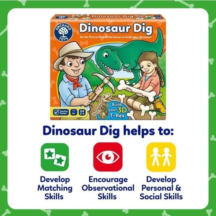 Orchard AUC1695889978321 Juego de Lotería: Excavación de Dinosaurios 4 Orchard AUC1695889978321 Juego de Lotería: Excavación de Dinosaurios 4