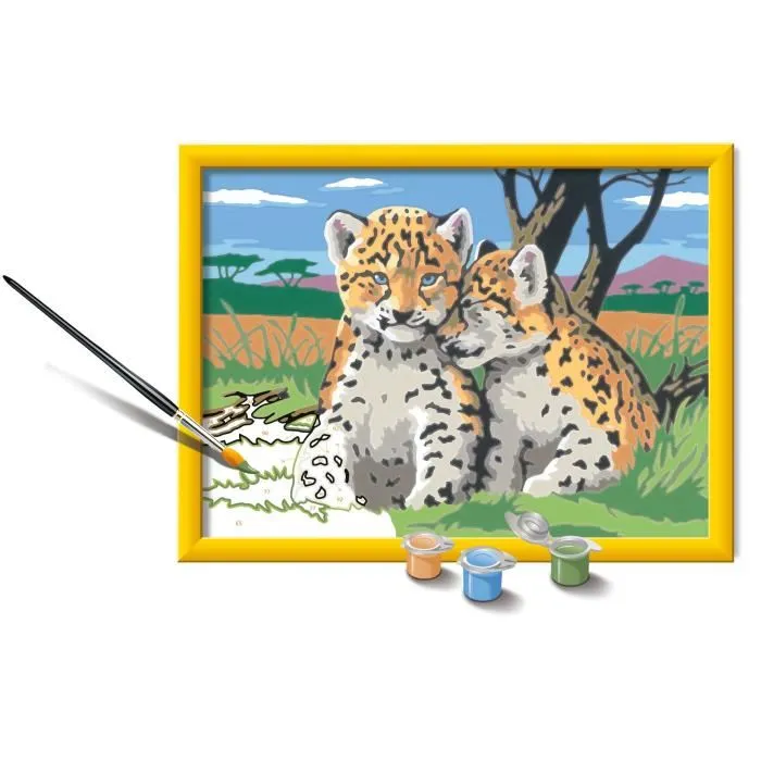 Ravensburger 25832 Kit de Pintura por Números CreArt Kids Leopardos Pequeños 18 x 24 cm a partir de 9 Años 1