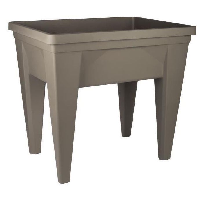 Huerto elevado EDA PLASTIQUE VEG&Table MAX - Zona de retención de agua - Patas extraíbles - Color topo