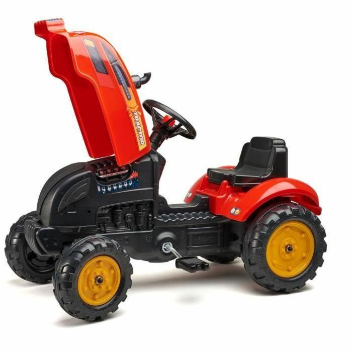 FALK - 2046AB - Tractor tractor a pedal Red X con capota abatible y remolque incluido 2