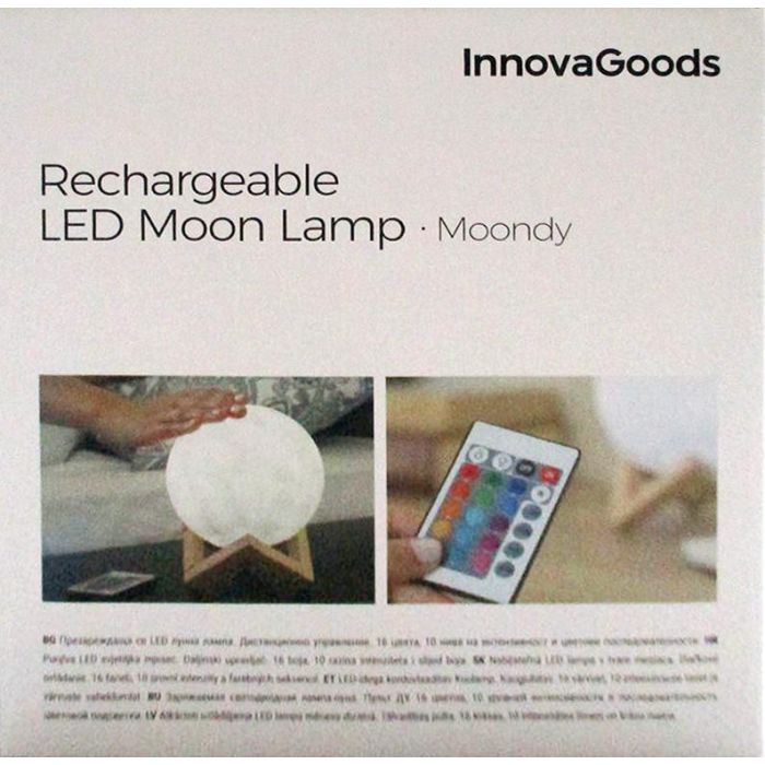 Innovagoods Lámpara LED Recargable Luna Moondy Luces para Decoración (6 Unidades) 10 Innovagoods Lámpara LED Recargable Luna Moondy Luces para Decoración (6 Unidades) 10