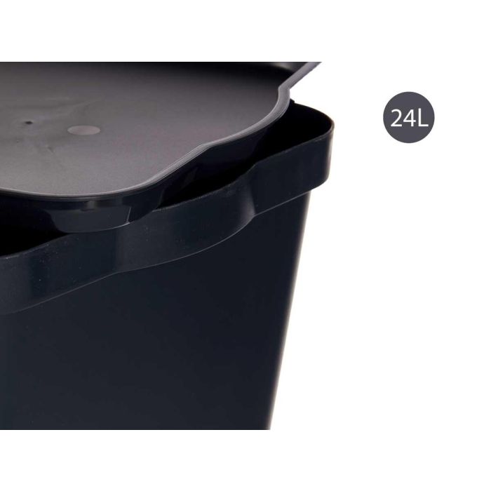 Caja Plastico Con Tapa 24L Antracita Kipit 29X24CM (6 Unidades) 3 Caja Plastico Con Tapa 24L Antracita Kipit 29X24CM (6 Unidades) 3