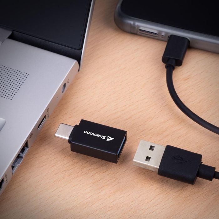Sharkoon USB 3.2 Gen 1 Adapter OfficePal. USB-A > USB-C / USB-C > USB-A (schwarz. 2er Set) 4