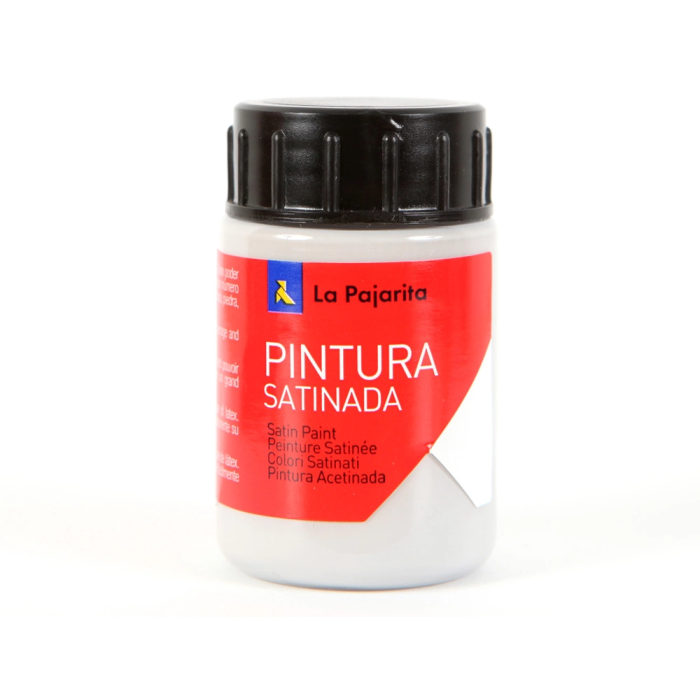 La Pajarita Pintura Latex Gris Plata Satinado 35 ml 1