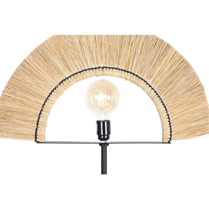 DKD Home Decor Lámpara Pie Colonial Natural Negro 26 x 152 x 56 cm Yute Hierro 2