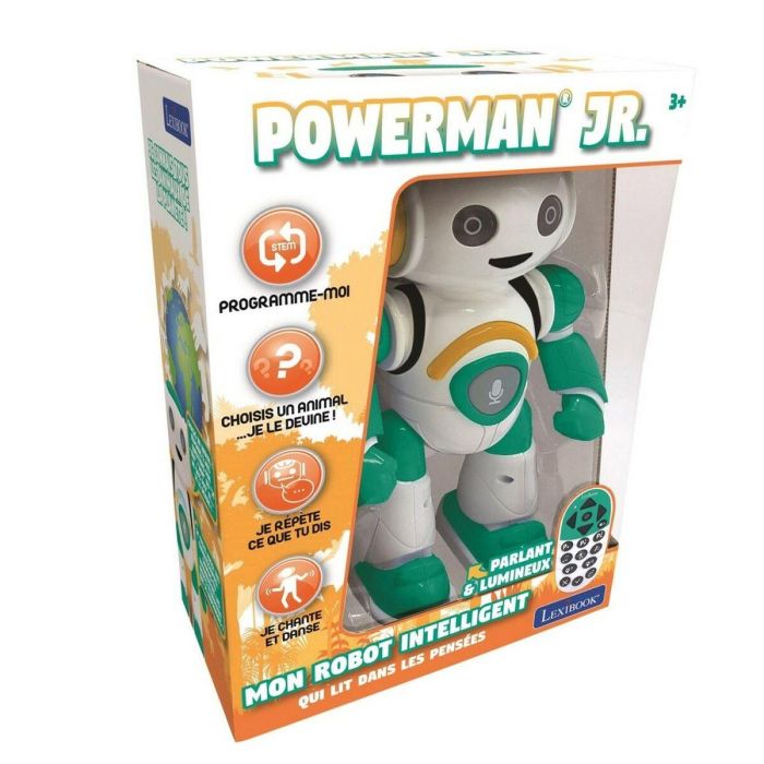 Lexibook Powerman Junior Robot Educativo Interactivo Inteligente con IA (Adivina Animales) y Control Remoto para Niños +3 Años 1