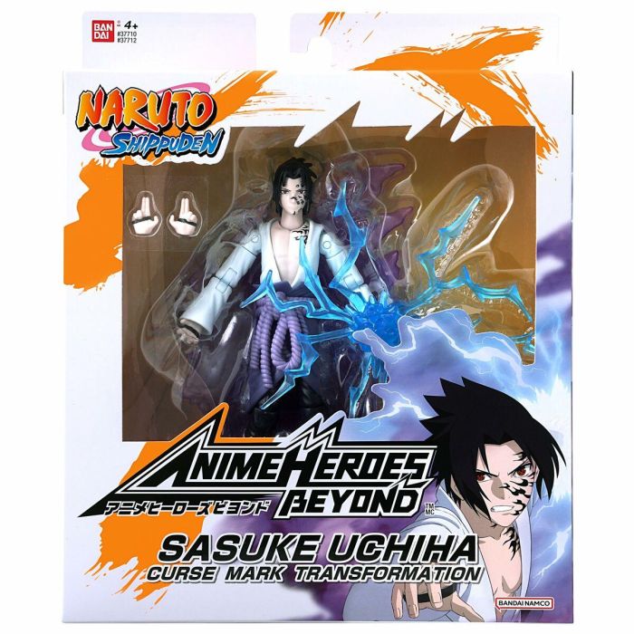 Bandai Figura de Acción Coleccionable Sasuke Uchiha Naruto Shippuden Anime Heroes Beyond 17 cm, detallada y articulada con accesorios