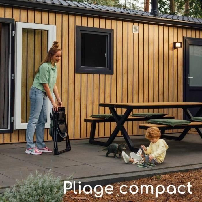 BEBECONFORT LILY Trona para bebé, ultracompacta y ligera, confort óptimo, de 6 meses a 3 años, hasta 15 kg, Tintado en grafito 3