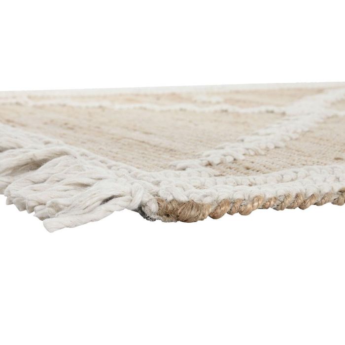 Alfombra Home ESPRIT Blanco Natural Boho 160 x 230 x 1 cm 2