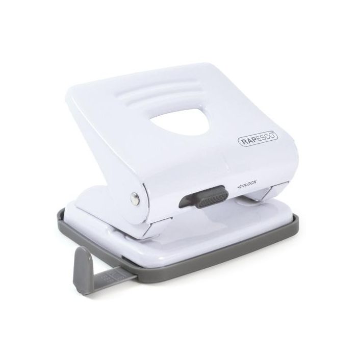 Taladro 2 P. Rapesco 825 Metalico (25 Hojas) Blanco