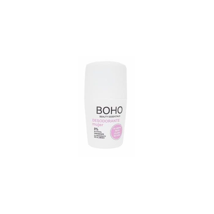BOHO Desodorante de mujer 50ml con Mineral de Alumbre y Aceite de Jojoba para pieles sensibles