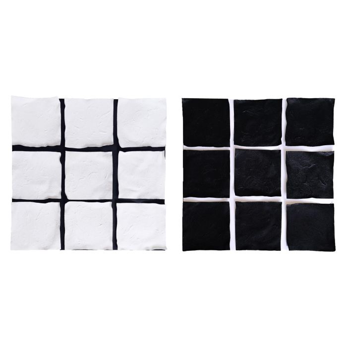 Cuadro Moderno DKD Home Decor Blanco Negro 4 x 80 x 80 cm (2 Unidades) 0 Cuadro Moderno DKD Home Decor Blanco Negro 4 x 80 x 80 cm (2 Unidades) 0