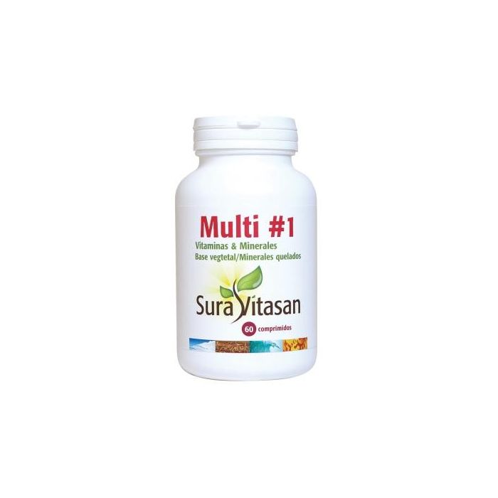 SURA VITASAN Multi 1 Vitamins & Minerals: 26 Ingredientes, Complemento Alimenticio sin Hierro, 60 Comprimidos
