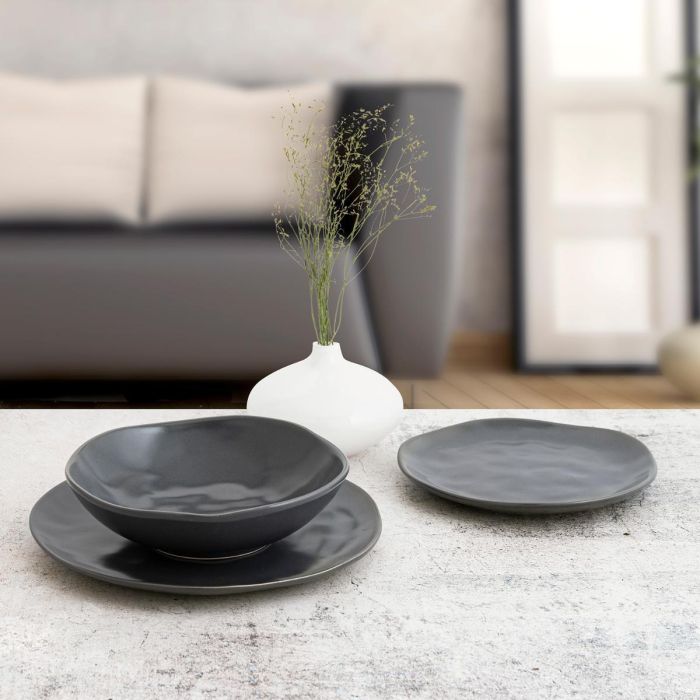 Bidasoa Plato Hondo Cerámico Cosmos 22 cm Gris Mate Apilable 12 Unidades Apto para Lavavajillas y Microondas Fabricado en Europa 1 Bidasoa Plato Hondo Cerámico Cosmos 22 cm Gris Mate Apilable 12 Unidades Apto para Lavavajillas y Microondas Fabricado en Europa 1