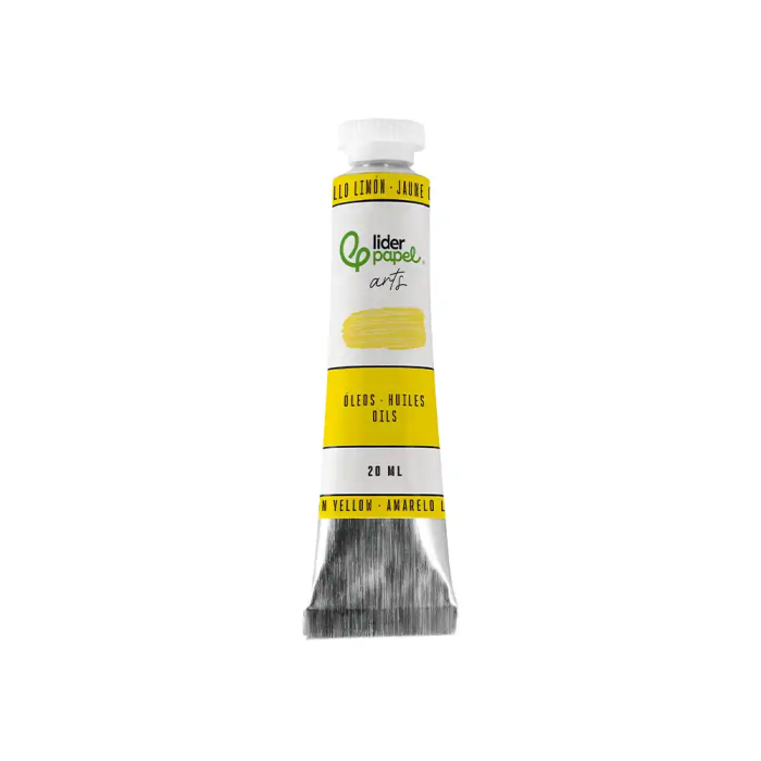 Liderpapel Pintura al Óleo Tubo de Aluminio 20 ml Color Amarillo Limón 1