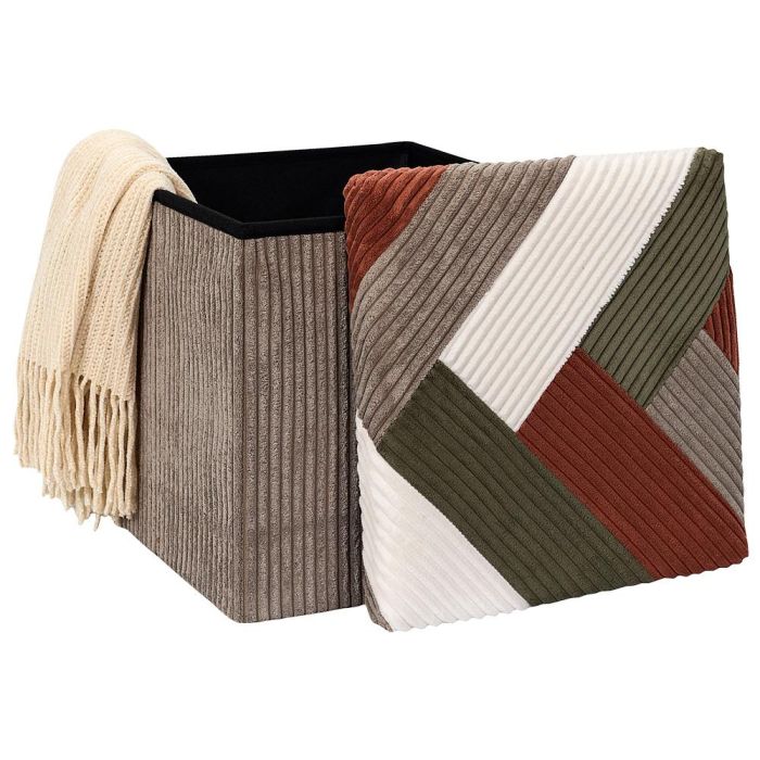 Caja-Puf Plegable Scott Patchw Home Deco Factory 4