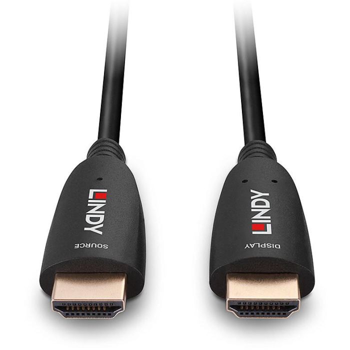 Lindy Cable HDMI Híbrido de Fibra Óptica 20m, 8K60Hz, 48Gbps, HDR Dinámico, eARC, VRR, ALLM, QFT 3
